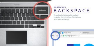 Google Chrome tasto backspace per tornare indietro