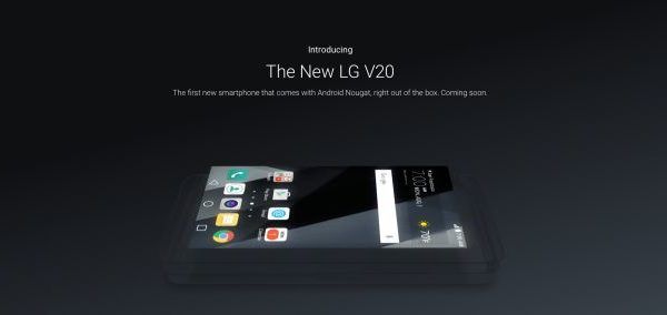 Il teaser diffuso in rete dedicato all'LG V20