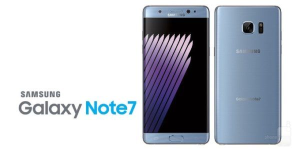 Il Galaxy Note 7 nella nuova colorazione Blue Coral