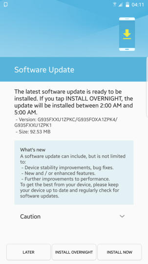 Android Nougat Beta Galaxy S7