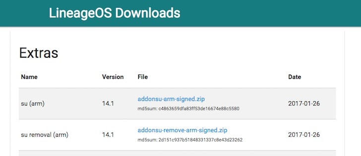 LineageOS root ufficiale
