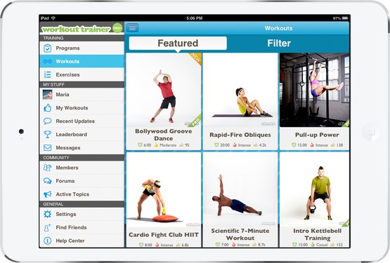 workout trainer ios android