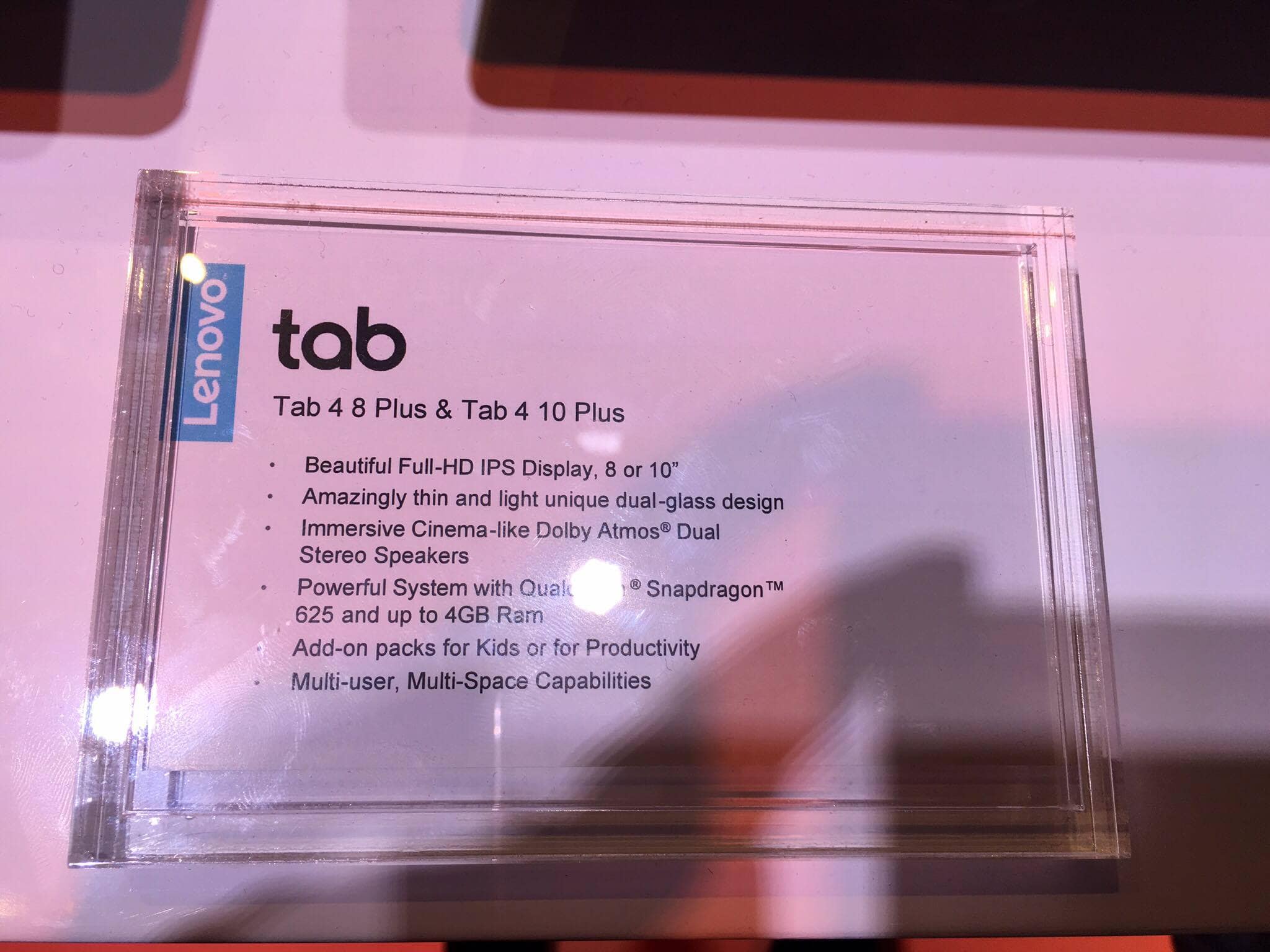 lenovo tab 4 plus mwc 2017