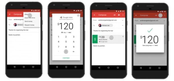 android gmail denaro wallet