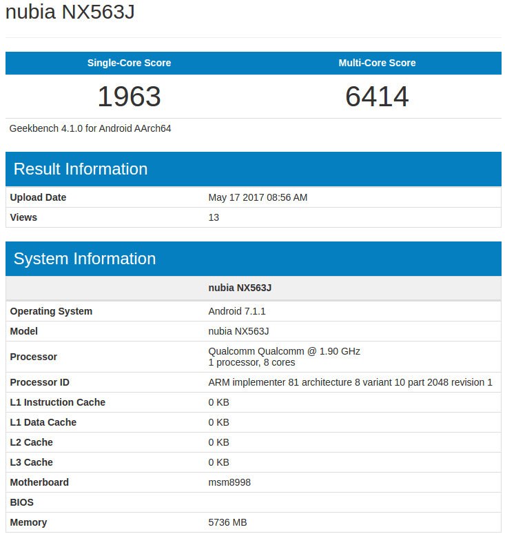 Nubia Z17