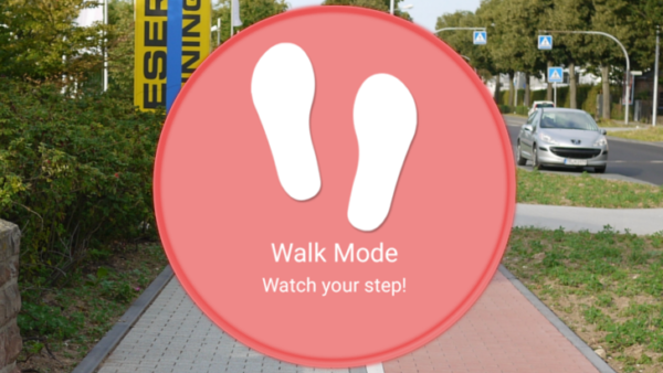 Samsung app per camminare in sicurezza Walk Mode