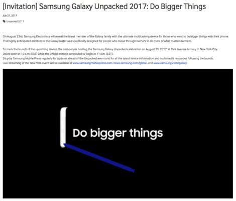 note 8 presentazione