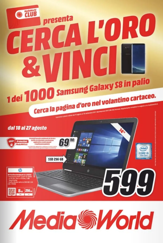 MediaWorld regala 1000 Samsung Galaxy S8 MediaWorld regala 1000 Samsung Galaxy S8