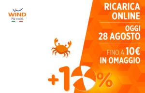 Wind, solo per oggi il 10% in più per chi ricarica online