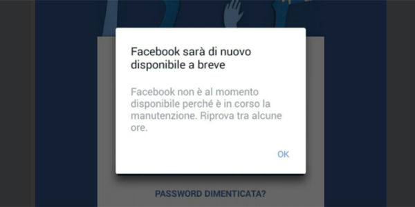 facebook instagram non funzionano