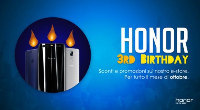 Honor: promozioni e sconti in occasione del terzo anniversario