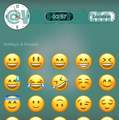 WhatsApp location sticker