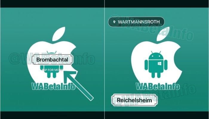 WhatsApp location sticker