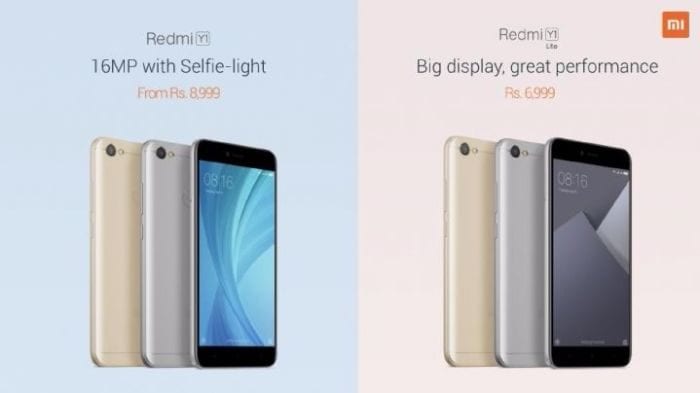 Xiaomi Redmi Y1 e Y1 Lite ufficiali: ecco i selfie smartphone