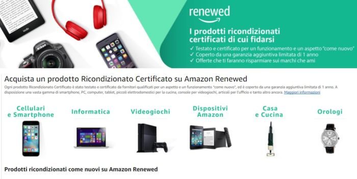 Ricondizionato Certificato su Amazon Renewed