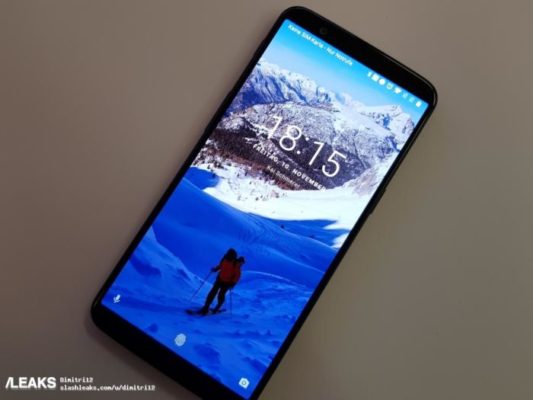 OnePlus 5T sfoggia il suo enorme display da 6,01 pollici FHD+ in 18: 9
