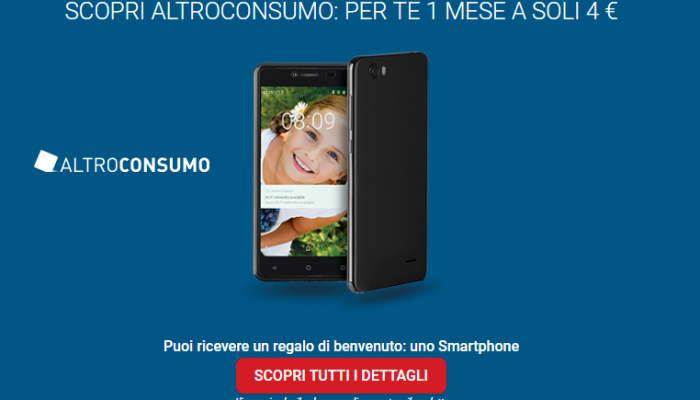 Smartphone con Altroconsumo a soli 4 euro