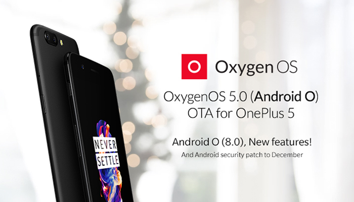 OnePlus 5 con Android 8.0 Oreo