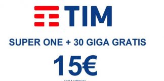 Ritorna l'offerta Tim Super One + 30 GB gratis