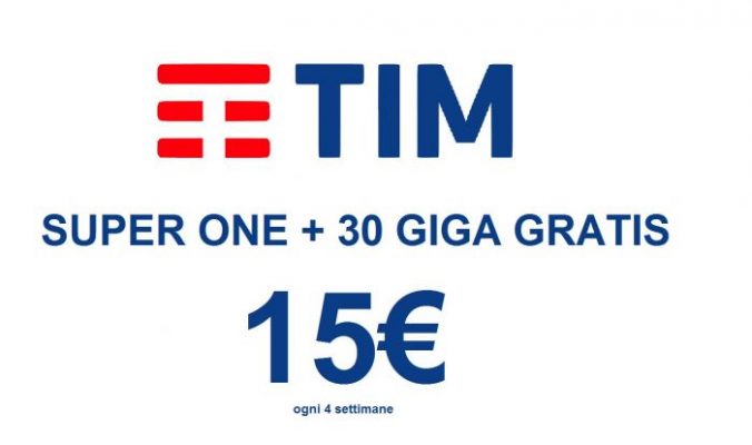 Ritorna l'offerta Tim Super One + 30 GB gratis