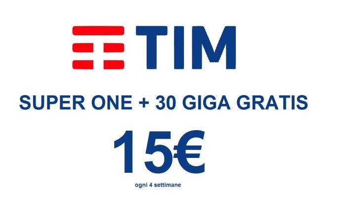 Ritorna l'offerta Tim Super One + 30 GB gratis