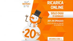 Wind regala il 20% sulle ricariche
