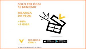 Wind regala il 10% e 1 GB con Veon