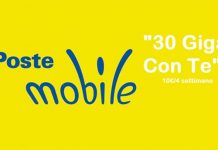 PosteMobile propone "30 Giga Con Te" a soli 10 euro ogni 4 settimane