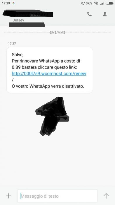 WhatsApp: nuova truffa