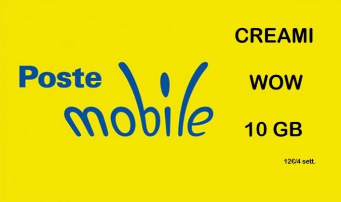 PosteMobile, ritorna Creami Wow 10 GB fino al 3 febbraio
