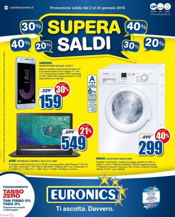 problemi whatsapp Euronics, arriva il nuovo volantino con saldi su elettronica fino al 24 gennaio - immagine 13