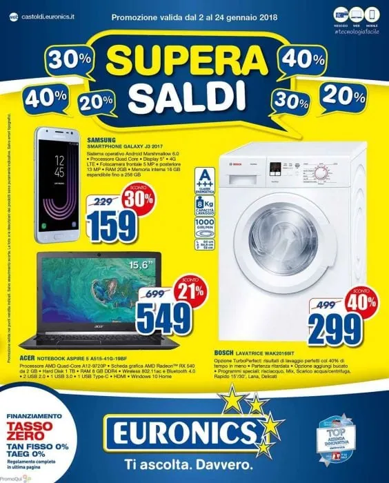 problemi whatsapp Euronics, arriva il nuovo volantino con saldi su elettronica fino al 24 gennaio - immagine 13