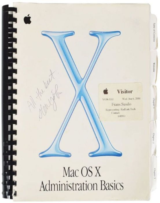 Apple Steve Jobs asta manuale Mac OS X Apple Steve Jobs asta manuale Mac OS X
