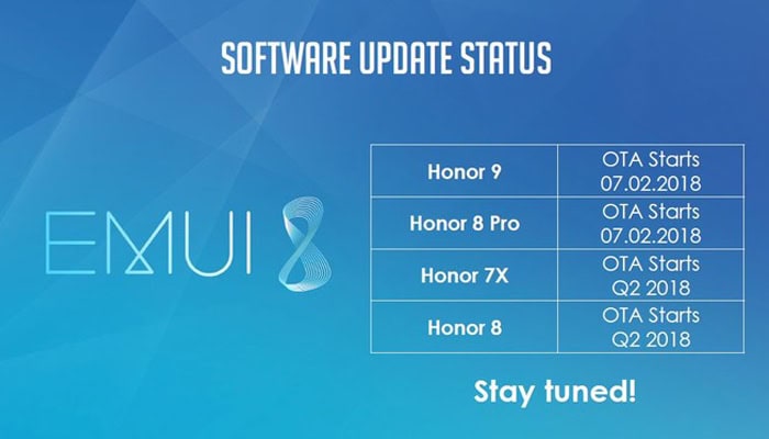 Honor 8 con Android Oreo e non solo