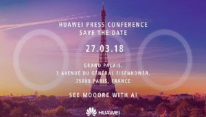 Huawei P20, l'invito all'evento di presentazione