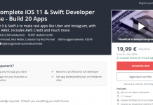 Corso per sviluppare app iOS 11 a soli 20 euro invece di 200