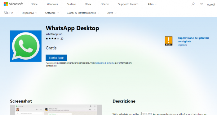 WhatsApp Desktop ora disponibile sul Microsoft Store