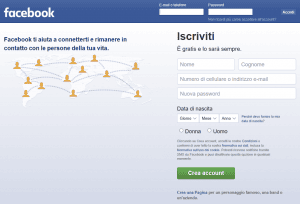 Iscrizione a Facebook