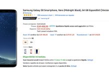 Samsung Galaxy S8 su Amazon