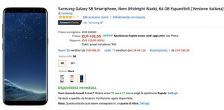 Samsung Galaxy S8 su Amazon