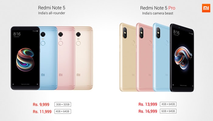 Xiaomi Redmi Note 5 e 5 Pro