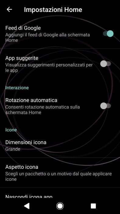 home menu 2 Xperia XZ1