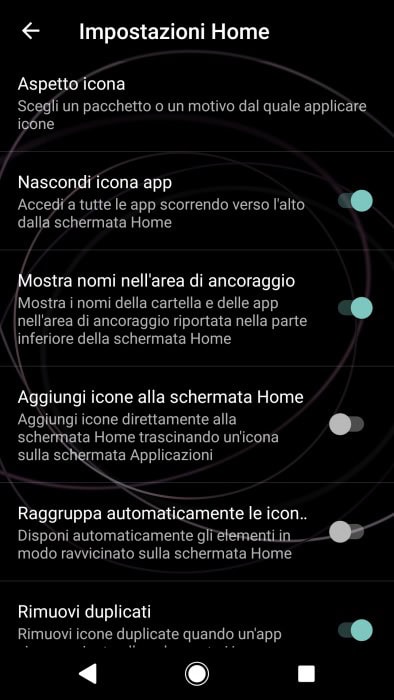 home menu 3 Xperia XZ1