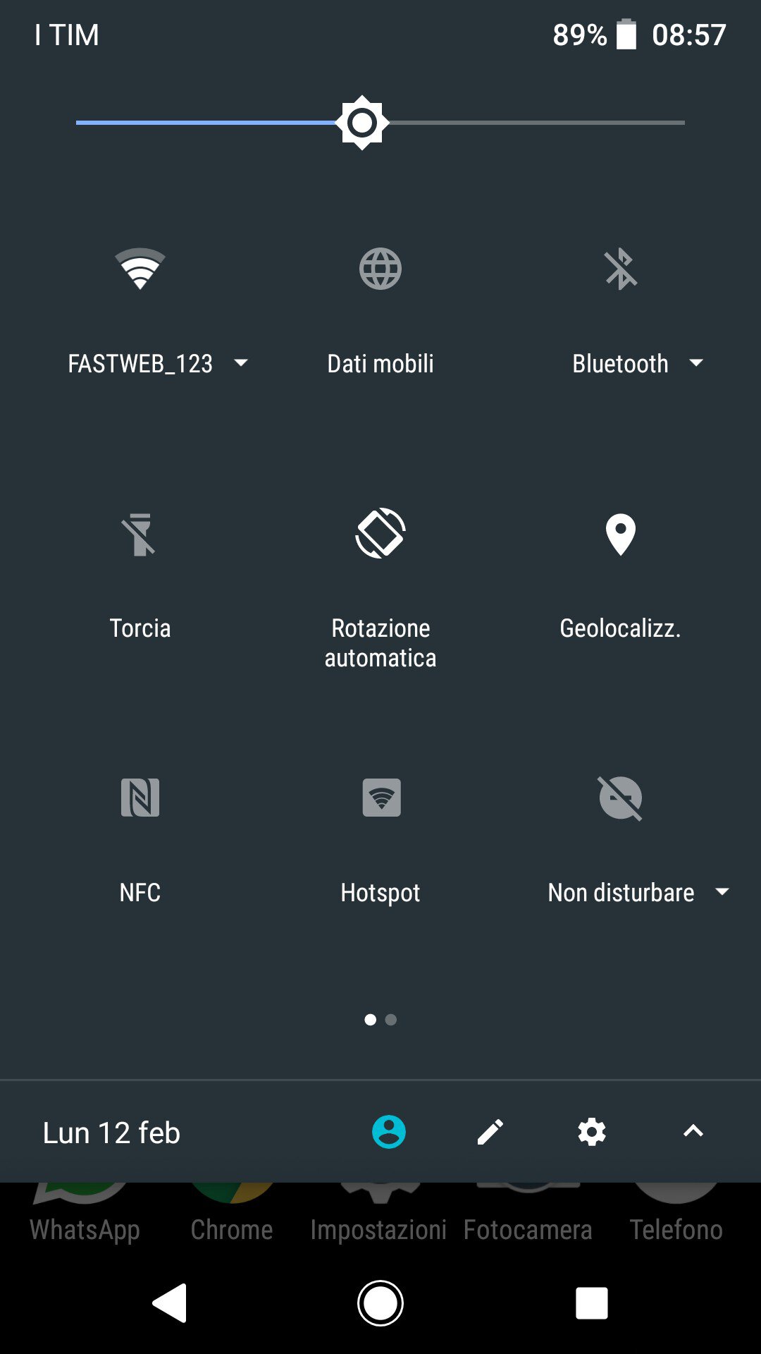 tendina notifiche Xperia XZ1