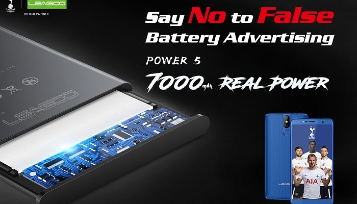 LEAGOO POWER 5 con 7000mah di batteria