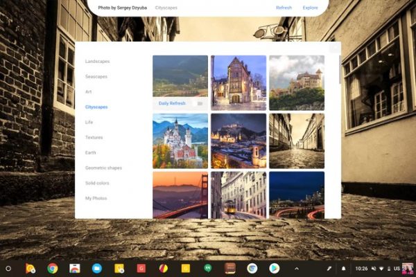 Chrome OS Background Selector