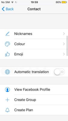 Facebook traduzione messaggi