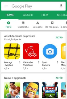 Google Playstore update UI