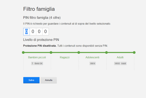 Netflix update filtro famiglia