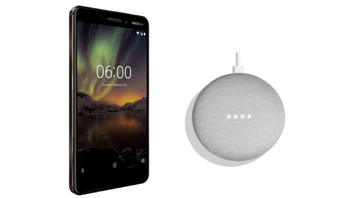 Nokia 6 2018 con Google Home Mini